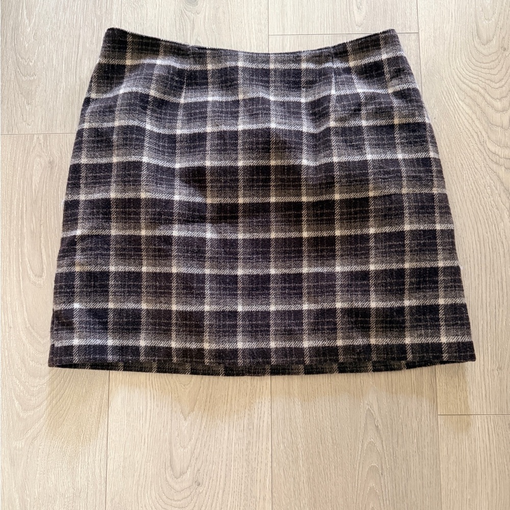 Vintage Old Navy Wool Blend Plaid Mini Skirt